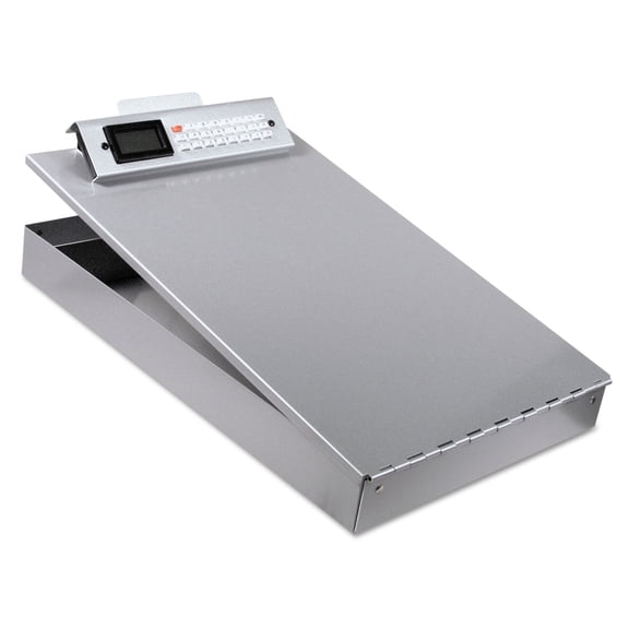 Saunders 11025 Redi-Mate Aluminum Storage Clipboard, 1" Capacity, Holds 8-1/2w x 12h, Silver