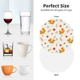thumbnail image 6 of Fuzoiu Squirrel Maple Leaves And Nuts Print Leather Coasters Set,Drink Coasters Set of 4,for Tabletop Protection, Durable PVC Coasters,Home Décor and Housewarming Gift-Round Shape, 6 of 6