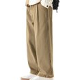 thumbnail image 1 of Pantalons Unis pour Hommes Pantalons de Travail Rétro à Jambes Larges Respirants Polyvalents Pantalons Droits pour Tenue Décontractée Ou Formelle Jambes Droites, 1 of 7