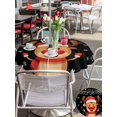 thumbnail image 4 of Outdoor Tablecloth with Umbrella Hole and Zipper, Merry Christmas Round Table Cloth 60 Inch Waterproof Tablecloth, Winter Cartoon Xmas Deer Snowflake Picnic Table Cover for Patio Camping, 4 of 7