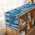 thumbnail image 6 of Blue Turtle Coastal 60 Inch Table Runner, Sea Nautical Beach Summer Retro Farmhouse Dresser Scarf Cotton & Linen Tablerunner for Dining/Kitchen Island/Holiday Party Décor 13" x 60", 6 of 9