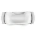 thumbnail image 6 of 10K White Gold 8mm Light Weight Half Round Band Ring Size 13, 6 of 7