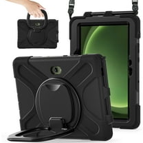 XYX Case for Samsung Galaxy Tab Active 5 Pro/Active 4 Pro 10.1 inch, 360 Degree Rotating Hand Grip Shockproof Cover with Shoulder Strap, Black