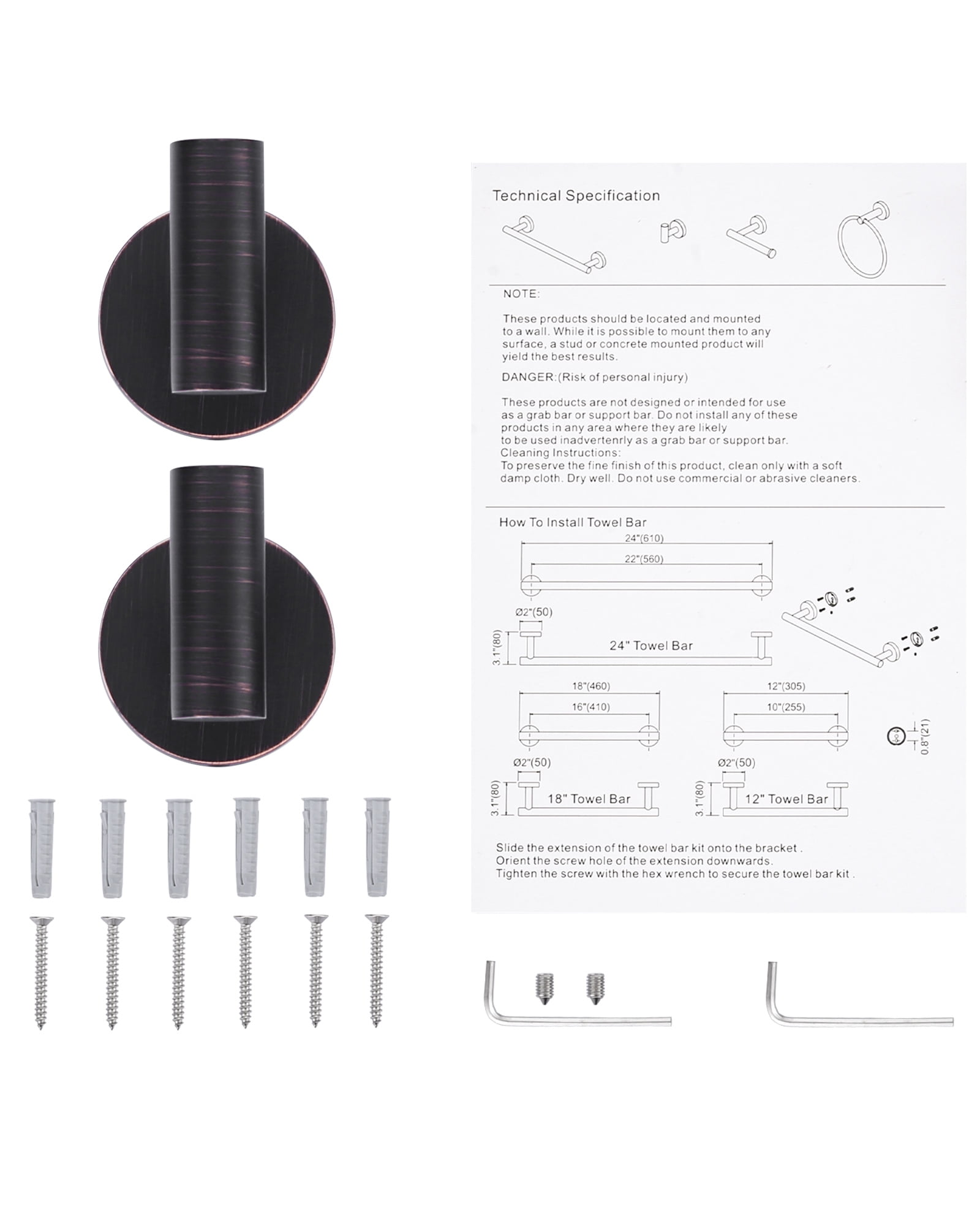 Stainless Steel J-Hook Robe/Towel Hook in Oil Rubbed Bronze