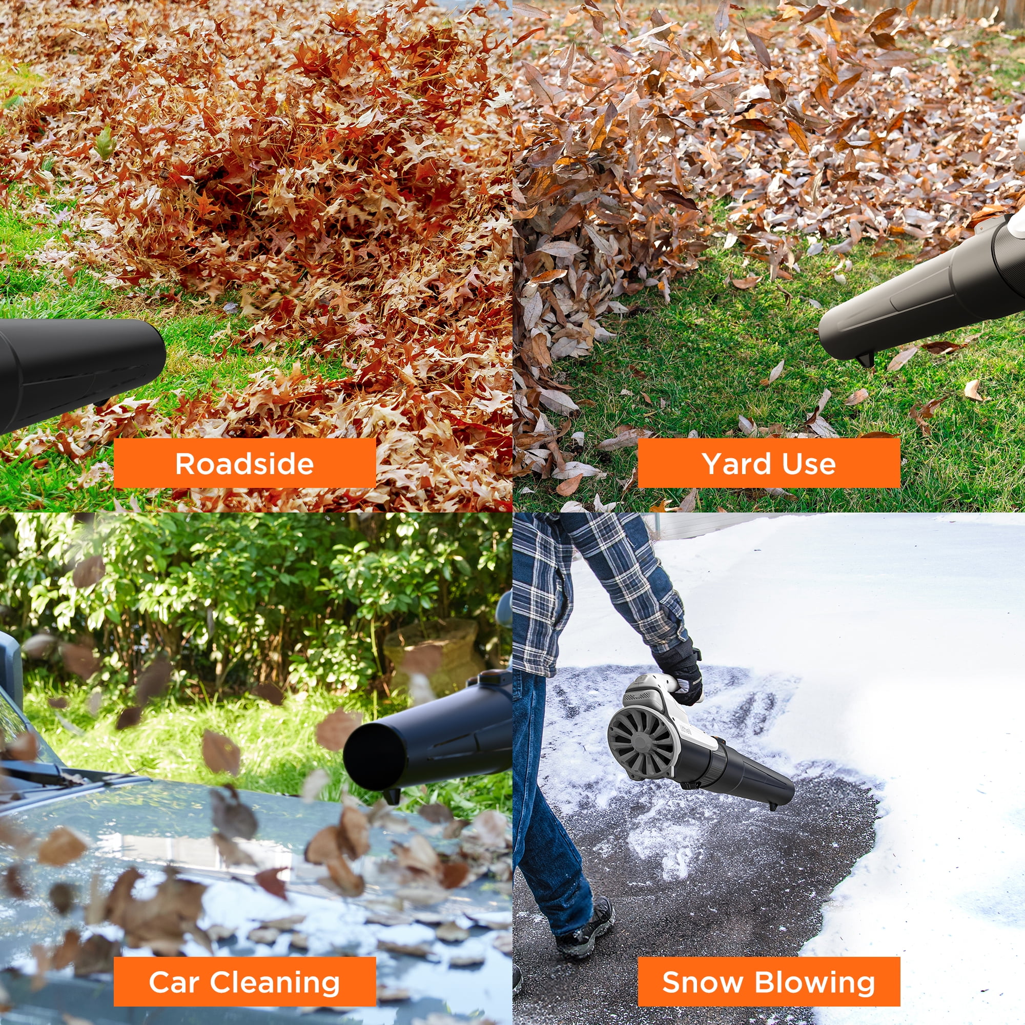 Litheli 20V Leaf Blower Cordless 2×2.0Ah Dual Battery Powered, 350CFM/85MPH & 2 Speed Levels, Handheld Electric Blower for Lawn Care, Patio, Dust, Blowing Leaves with 2 Batteries Included