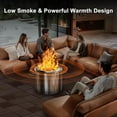thumbnail image 3 of 15 inch Stainless Steel Smokeless Fire Pit, Outdoor Smokeless Firepit, Wood Burning Fire Pits for Camping, Bonfire, Low Smoke Firepit for Outside (Oblique Hole), 3 of 10