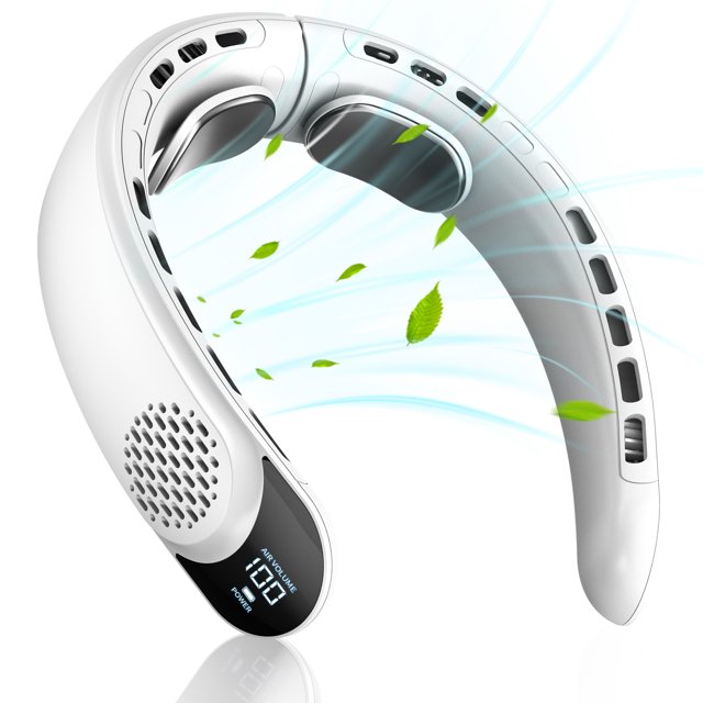 Ergonomic Neck Fan with 3 - Speed Cooling, 4000mAh Long - Lasting Battery, Smart Display for Outdoor/Office/Gym