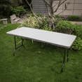 thumbnail image 3 of MoNiBloom 6FT Folding Table, Portable Heavy Duty Plastic Foldable Table Dining Table with Carry Handle for Outdoor Office Party Camping, Grey, 3 of 11