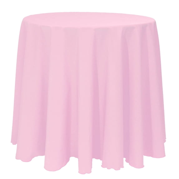 Ultimate Textile (5 Pack) 90-Inch Round Polyester Linen Tablecloth - for Wedding, Restaurant or Banquet use, Pink Balloon