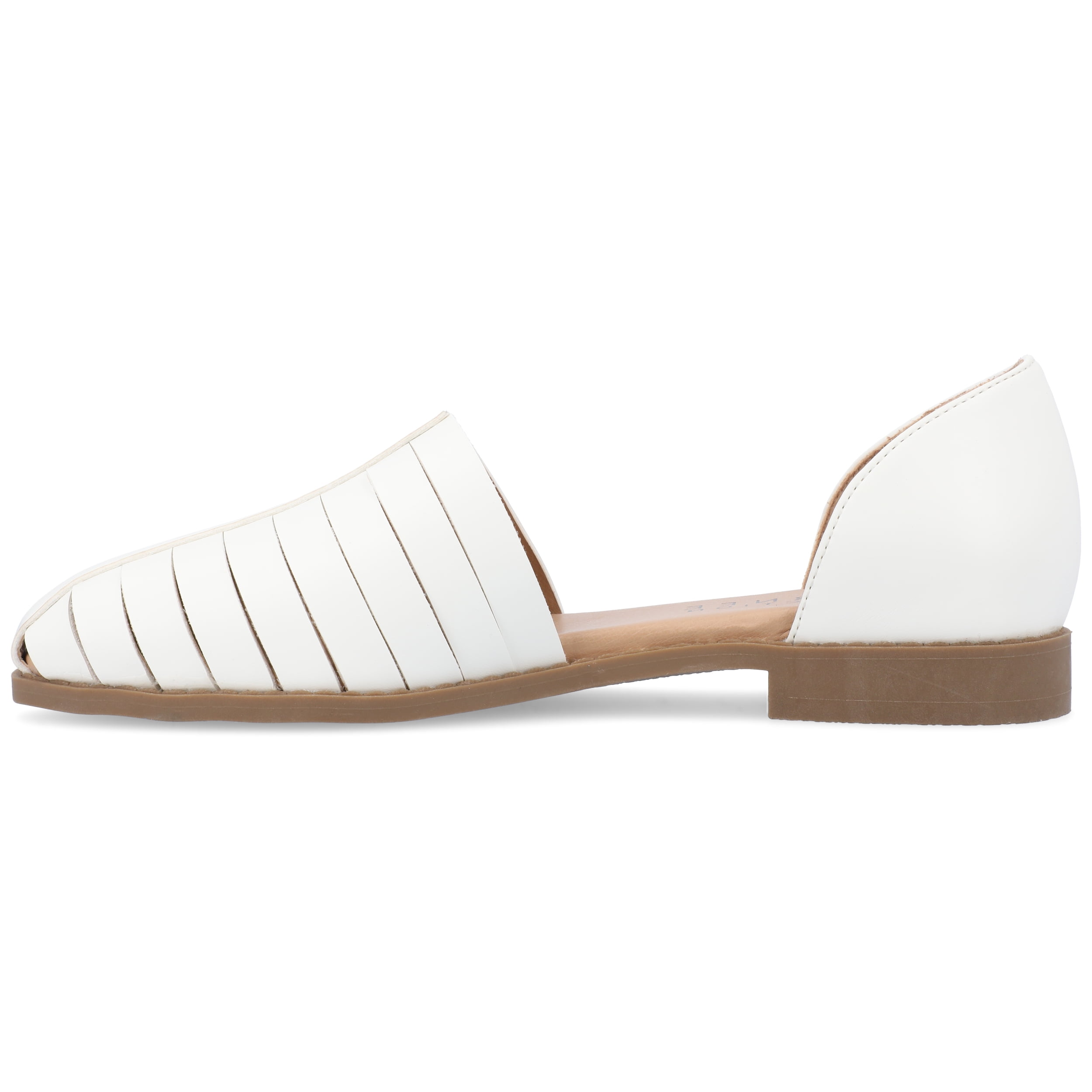 Journee Womens Anyah Ankle Cuff Slip On Almond Toe Flats