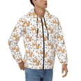 thumbnail image 4 of Zip Up Hoodies for Men - Corgi with Hearts Long Sleeve Comfrt Men'S Fashion Hoodies & Sweatshirts, Jackets for Men Hoodies Pullover Clothing Clothes with Pouch, 4 of 5