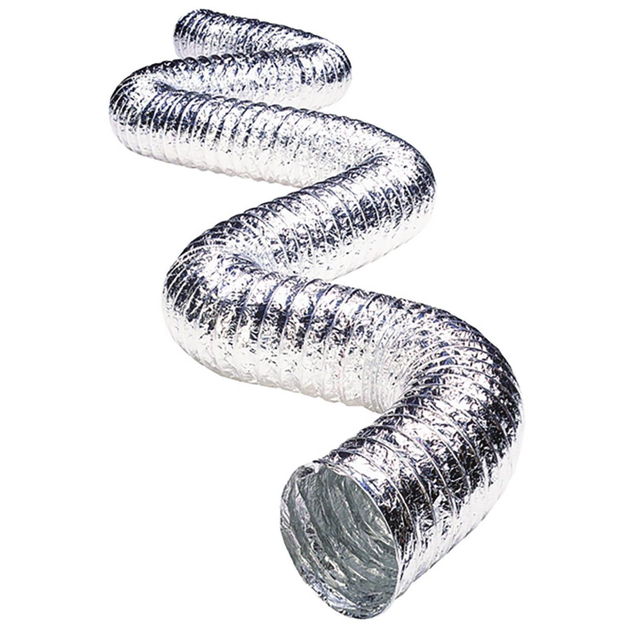 Deflect-O 240 in. L X 6 in. D Silver/White Aluminum Vent Hose