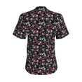 thumbnail image 3 of Uemuo Daisies Flowers Printed Women's Classic V-Neck T-Shirt - Soft, Breathable, Moisture-Wicking, Perfect for Casual, Office, Travel, and Everyday Wear-Small, 3 of 5