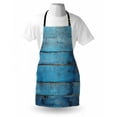 thumbnail image 4 of Rustic Apron, Vintage Horizontal Planks Antique Murky Fashioned Old Wood Board Picture, Unisex Kitchen Bib with Adjustable Neck for Cooking Gardening, Adult Size, Sky Blue and Petrol, by Ambesonne, 4 of 4