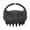 Black, variant on Hair Growth Scalp Massager Silicone Shampoo Brush & Dandruff Exfoliating Scrubber Comb, Black (3.94 in / 10 cm)