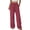 W-578 Burgundy Wine, variant on Coffee Ladies Flare Wide Leg Straight Leg Elastic Waist Basic Long Boot Cut Leg Pants for Juniors Lounge Summer Fall Pants 2026 Clothes Trendy Country Concert M