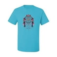 thumbnail image 2 of Wild Bobby, Dreamcatcher with Flowers, Pop Culture, Men Graphic Tees, Light Turquoise, 3XL, 2 of 3