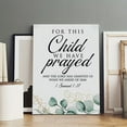 thumbnail image 3 of Inspirational Decor, For This Child We Have Prayed 1 Samuel 1 27 Poster Wrapped Wooden Frame Wall Decor,Canvas Wall Art for Living Room,Bedroom,Office,Ready to Hang, 3 of 5