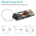 thumbnail image 2 of PhooArto 2 Pcs Luggage Tags, Running Horses Oil Painting Privacy Cover ID Label with Stainless Steel Loop and Address Card for Travel Bag Suitcase, 2 of 6