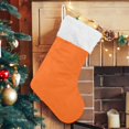 thumbnail image 5 of Coolnut 17.7 Inch Christmas Stockings, Plain Orange-red Solid Color Presonalized Large Stocking Sock for Family Holiday Xmas Party Decorations 1PC, 5 of 7