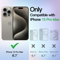 thumbnail image 2 of JETech Glitter Case for iPhone 15 Pro Max 6.7-Inch, Bling Sparkle Shockproof Phone Bumper Cover, Cute Sparkly for Women and Girls (Clear), 2 of 7