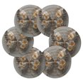 thumbnail image 2 of 6 Pcs Drink Coasters with Holder 3.94in Woven Coasters for Drinks Silver and Black Butterfly Coaster Set for Protection Table, 2 of 7
