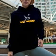 thumbnail image 2 of Golf Widow with a Ball & Club, Golf Player, Golfing or Golfer Themed Merch Gift, Navy Blue Hooded Sweatshirt or Hoodie, 2XL, 2 of 5