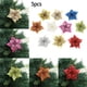 thumbnail image 5 of 5Pcs Christmas Glitter Artificial Poinsettia Flowers Xmas Poinsettia Artificial Wedding Flowers Decorations Xmas Tree Ornaments for Party Favors, 5.6inch, 5 of 5