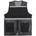 thumbnail image 6 of For Walking Vest With Zipper Spandex Breathable Fabric Mesh Vest With Reflective Strips Safety Vest ORANGE XXXXL 41, 6 of 8