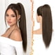 thumbnail image 1 of Yanonmyfd Black Straight Drawstring Ponytail Extension - 28 Inch Long Straight Drawstring Ponytail Extension Natural Looking Fluffy Soft Synthetic Cheer Posh Pony Tails Hairpieces Daily Party, 1 of 38
