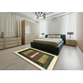 thumbnail image 5 of Ahgly Company Machine Washable Indoor Round Contemporary Dark Brown Area Rugs, 8' Round, 5 of 7