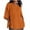 Orange-01, variant on Mittory Women's Casual Cotton Linen Shirts Ladies 3/4 Sleeve Crew Neck Tops Plus Size Flowy Tunic Shirt