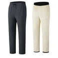 thumbnail image 2 of Dolkfu Thicken Womens Plus Size Pants Waterproof Plush Gray Sweatpants Joggers Fleece Lined Fleece Pants Ladies Trousers 4XL, 2 of 9
