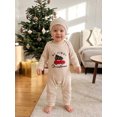 thumbnail image 6 of RUINIXCW Baby Christmas Outfit Letter Truck Embroidery Long Sleeve Romper and Hat, 6 of 8
