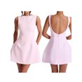 thumbnail image 2 of FOCUSNORM Women's Summer Mini Tank Dress Sleeveless Open Back Solid Color Above Knee Dresses, 2 of 7