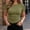 *Army Green, variant on ClodeEU Women's Crew Neck Ribbed Short Sleeve T-Shirt,Casual Slim Fit Tee Army Green,Women's Plus L