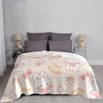 thumbnail image 4 of XMXT Flannel Throw Blanket for Couch, Warm Ice Creams Bunny Pattern Bed Sofa Decor Blankets for Home Bedroom, 40 x 30 inches, 4 of 8