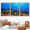 thumbnail image 2 of wall26 Framed Canvas Print Wall Art Set Blue Vibrant Jellyfish Tropical Ocean Sea Nature Animals Photography Realism Rustic Landscape Colorful for Living Room, Bedroom, Office - 16"x24"x3 N, 2 of 5