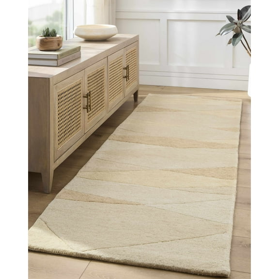 BoutiqueRugs Sanne Contemporary Runner Rug - Brick Red, Camel - 2'6" x 8' Runner