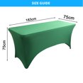 thumbnail image 2 of [6 pies] Funda para mesa de patio elástica rectangular, ajustada, lavable y resistente a las arrugas para eventos, bodas, banquetes y fiestas, 2 of 6