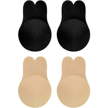 

Adhesive Bra Breast Lift Strapless Backless Bra Nippless Covers Push Up Self Invisible Sticky Bra for Women (2 Pairs)