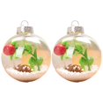 thumbnail image 2 of 2Pcs Christmas Tree Ball Hollow Transparent Glitter Star Rattan Red Fruits Scene Layout Plastic  Party Decor  Ball Pendant Party Supplies Style F 6 cm, 2 of 13