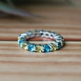 thumbnail image 3 of Topaz And Citrine Ring, Multi Gemstone Ring, 925 Silver Ring, Eternity Band Ring, Stackable Ring, Band Ring, Statement Ring, Promise Ring, 3 of 7