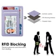 thumbnail image 4 of Tarjetero Fintie Slim minimalista con bloqueo RFID color lila, 4 of 7