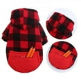 thumbnail image 6 of Dog Classic Plaid Hoodie Pet Dog Clothes Breathable for Small Medium Dog Cats, 6 of 6