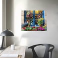 thumbnail image 4 of Chilfamy Italy Tuscan Wall Art, Colorful Nature Scenic Framed Pictures Canvas Prints, Modern Town Street Artwork Paintings for Living Room, Bedroom, Office Wall Decor 16x12in, 4 of 6