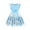 Sky Blue#12, variant on Favoffer Summer Girls Multicolor Floral Butterfly Print Elegant Dress Flutter Sleeve Round Neck Fit & Flare Princess Dress Casual Party Home Travel 5-10Y