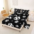 thumbnail image 2 of Erosebridal Ball Games Queen Sheet Sets,Kids Cartoon Football Pattern Bed Set For Soccer Boys 4 Pieces, 2 of 6