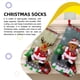 thumbnail image 2 of Injueey Bonito calcetín navideño para regalo, bolsa de joyería, muñeca 3D, muñeco de nieve, Papá Noel, estampado de gran tamaño, Kits de decoración para fiestas Alce, 2 of 6