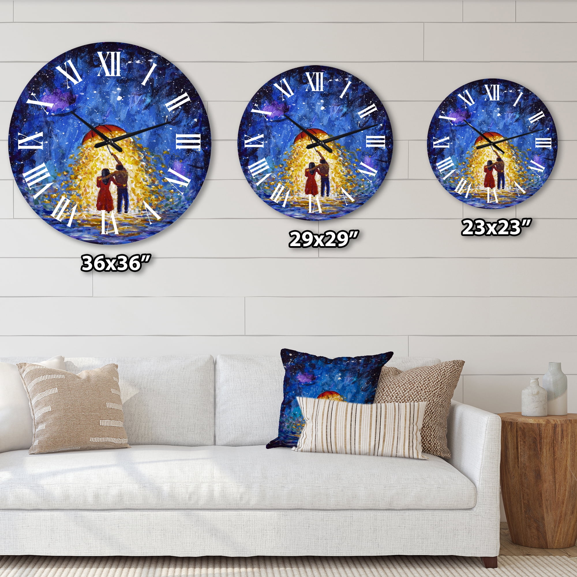 Designart 1 in French,Country Wall Clock